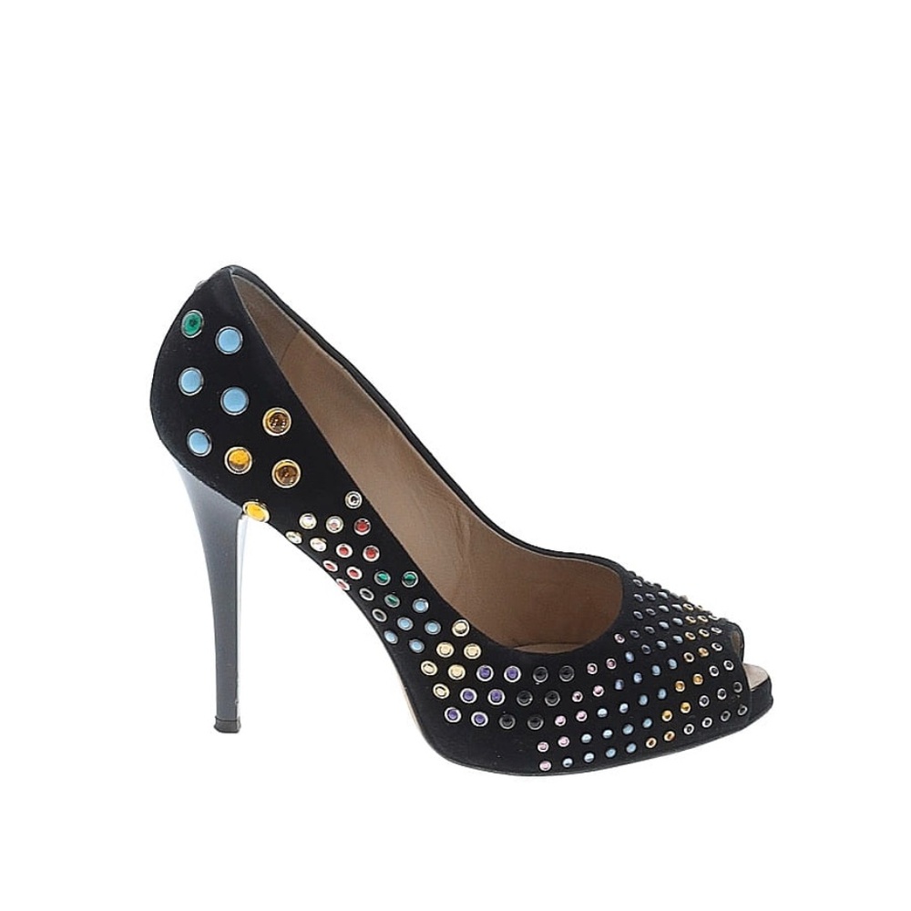 Giuseppe Zanotti Black Multicolor Studded Heels